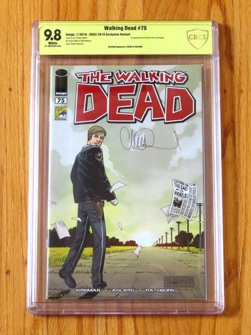 WALKING DEAD #75 SDCC 2010 EXCLUSIVE CBCS VS 9.8 Verified signed Adlard Not CGC