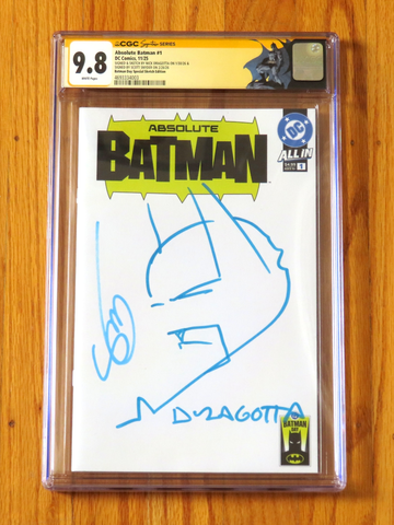  ABSOLUTE BATMAN #1 DAY SKETCH CGC SS 9.8 signed sketch Snyder Dragotta POP 3
