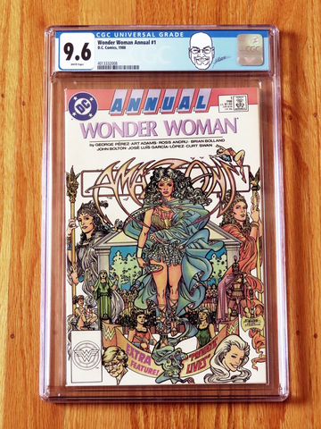 WONDER WOMAN ANNUAL #1 CGC 9.6 NM+ WP 1988 George Perez custom label