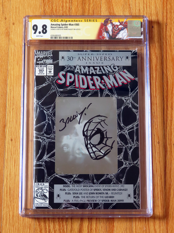 AMAZING SPIDER-MAN #365 CGC SS 9.8 signed sketch Mark Bagley Signature Series