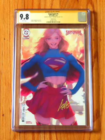  SUPERGIRL #1 CGC SS 9.8 2025 Signature Series signed Stanley Artgerm Lau variant