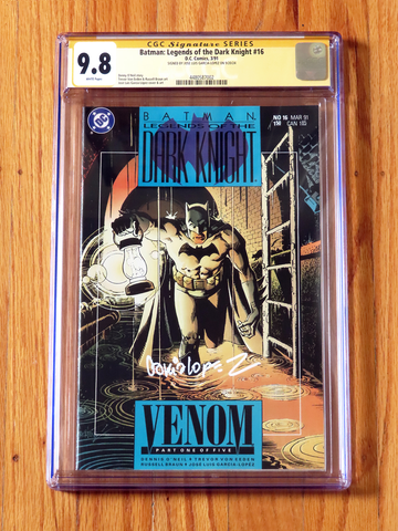 BATMAN LEGENDS OF THE DARK KNIGHT #16 CGC SS 9.8 signed Garcia-Lopez LOTDK POP 3