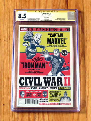  CIVIL WAR II #8 VARIANT CGC SS 8.5 2017 Signature Series signed Michael Cho