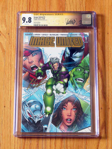 IMAGE UNITED #1 GOLD FOIL EDITION CGC SS 9.8 Signature signed Rob Liefeld POP 3