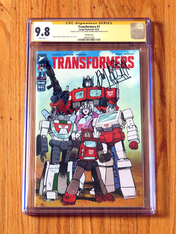 TRANSFORMERS #1 VARIANT CGC SS 9.8 signed sketch Daniel Warren Johnson DWJ