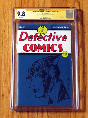  DETECTIVE COMICS FACSIMILE #31 CGC SS 9.8 Signature Series sketch Stelfreeze