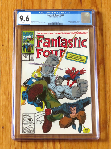 FANTASTIC FOUR #348 CGC 9.6 NM+ WP 1991 Spider-Man Wolverine Hulk Ghost Rider