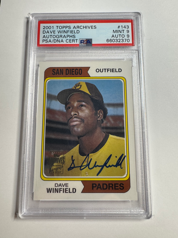 2001 Topps Archives Dave Winfield Auto RC Rookie Reprint Autograph SP PSA 9 None higher