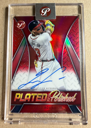 2025 Topps Pristine Plated & Polished Ronald Acuna Jr. Auto Red /5 Sealed Braves