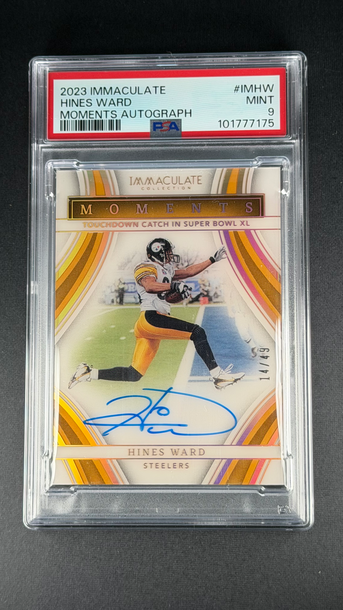 2023 Panini Immaculate Moments IM-HW Hines Ward Auto /49 Steelers Pop 1 Highest Graded