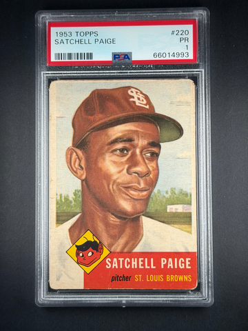 1953 Topps Satchel Paige #220  PSA 1  - Iconic 1st Topps card Hall Of Famer