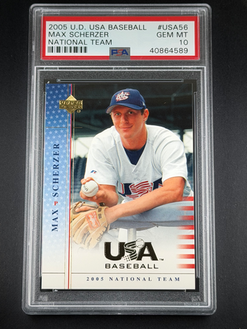 2005 Upper Deck USA Baseball Max Scherzer #USA56 Rookie RC PSA 10 