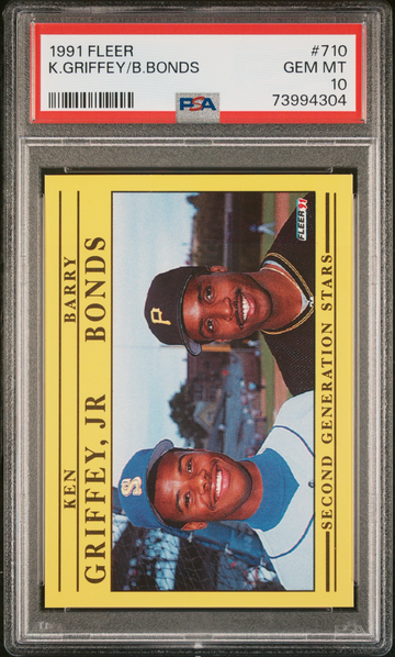 1991 Fleer #710 Barry Bonds / Ken Griffey Jr. PSA 10