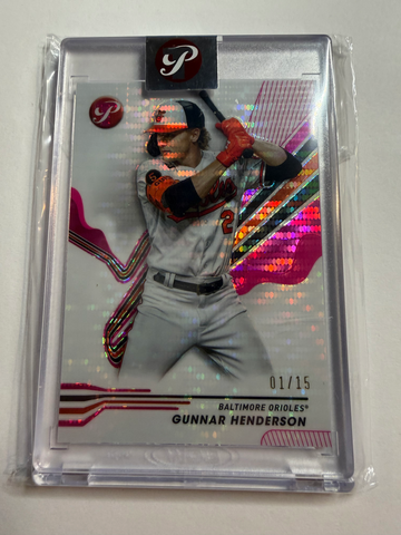 2024 Topps Pristine Gunnar Henderson Pink Pulsar Refractor /15 Encased #84