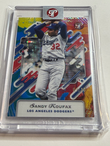 2025 Topps Pristine Encased Sandy Koufax 141 Red Primaries Refractor /10 Dodgers
