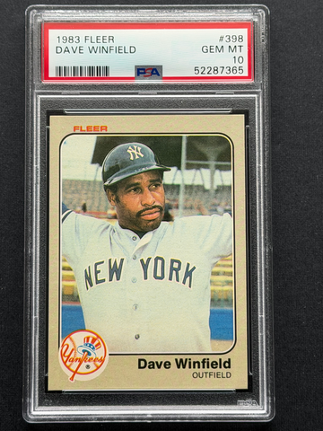 1983 Fleer Dave Winfield #398 PSA 10 Gem Mint NY Yankees HOF