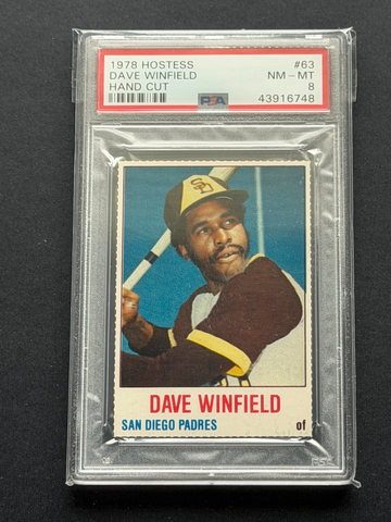 1978 Hostess Set-Break #63 Dave Winfield Hand Cut PSA 8 Low Pop Padres