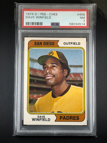 1974 O-Pee-Chee OPC Dave Winfield #456 HOF RC PSA 7 Padres Yankees Low Pop