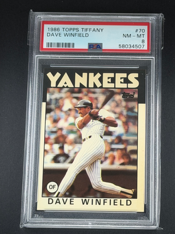 1986 Topps TIFFANY Dave Winfield #70 - PSA 8 - Yankees HOF