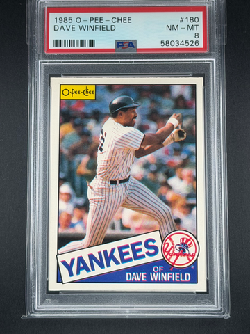 1985 O-Pee-Chee OPC card #180 Dave Winfield PSA 8 NM-MT