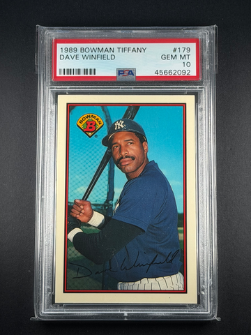 1989 Bowman Tiffany #179 Dave Winfield Yankees HOF PSA 10 pop 16