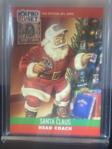 1990 Pro Set SANTA CLAUS "HEAD COACH" VERY LOW POP IN THIS CONDITION