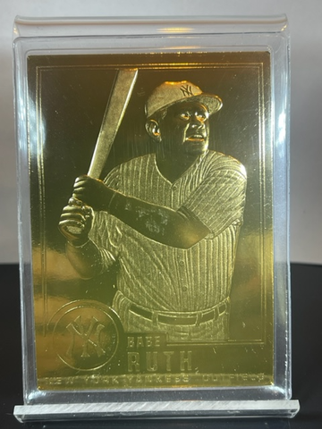 1996 Babe Ruth CMG Worldwide Gold 22k Plated Card #30 Baseball Yankees Sealed