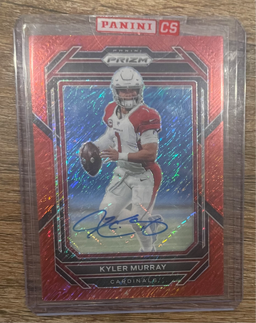 2022 Panini Prizm Football Kyler Murray Red Shimmer Auto /35 Color Match