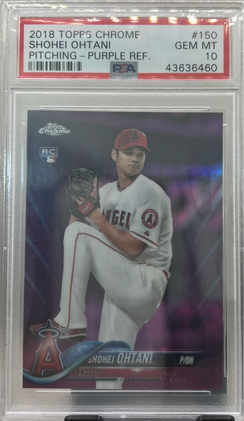 2018 Topps Chrome Ohtani PSA 10 PINK refractor