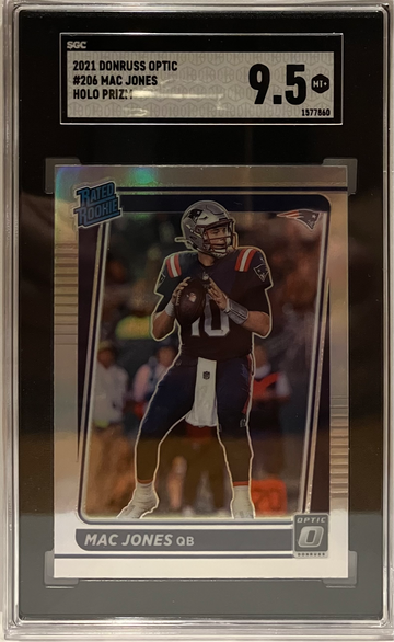 2021 Donruss Optic Mac Jones Holo Prizm SGC 9.5