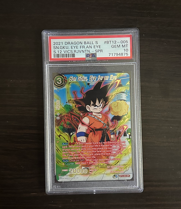 Dragon Ball Super Card Game Son Goku, Eye for an Eye SPR #BT12-005 PSA 10