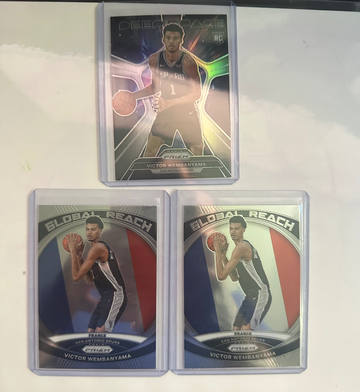 2023-24 Panini Prizm Victor Wembanyama Deep #1 Space Silver Prizm Rookie RC