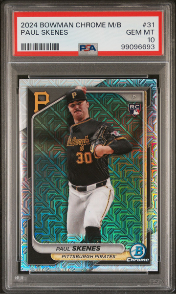 PAUL SKENES 2024 Bowman Chrome Prospects Mega Mojo Refractor PSA 10 GEM MINT