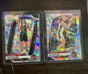 2024 PRIZM WNBA CAITLIN CLARK ROOKIE CRACKED ICE LOT 2