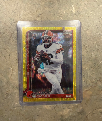 2025 Topps Chrome Shedeur Sanders Gold Rookie #315 Cleveland Browns /275 Yellow 