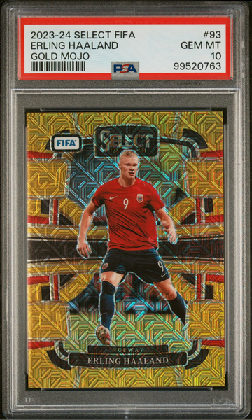 2023 Select FIFA Erling Haaland Terrace Gold Mojo Prizm /10 PSA 10 GEM MT #93