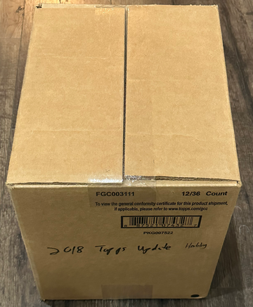2018 Topps Update Baseball Hobby Box Factory Sealed 12 Box Case