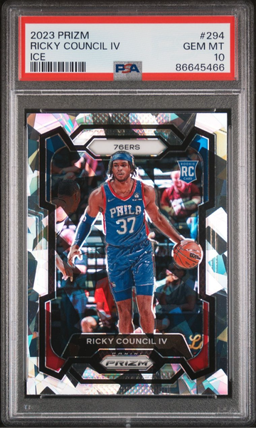 2023 Panini Prizm Ricky Council IV Ice PSA 10