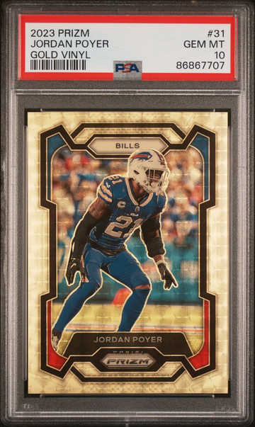 2023 Prizm Jordan Poyer Gold Vinyl /5 PSA 10