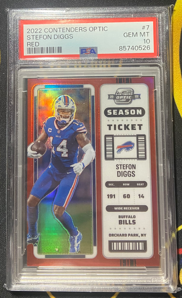 2022 Contenders Optic Stefon Diggs Red Prizm PSA 10