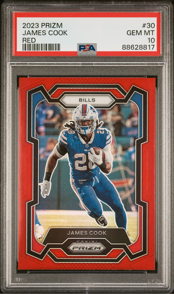 2023 Prizm James Cook Red Prizm PSA 10