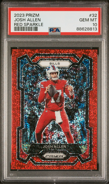 2023 Prizm Josh Allen Red Sparkle Prizm PSA 10