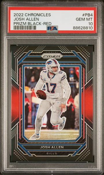 2022 Chronicles Josh Allen Prizm Black Red /99 PSA 10