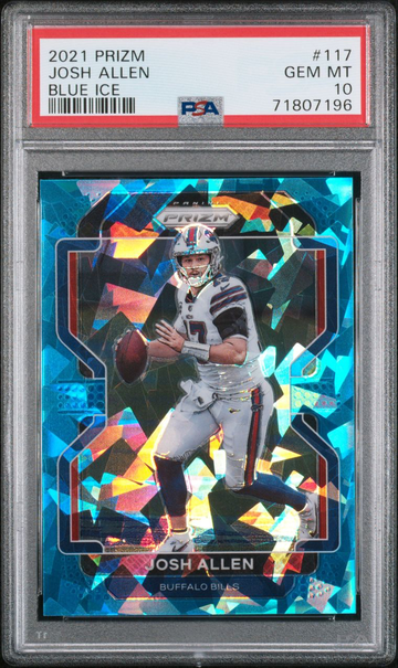 2021 Prizm josh Allen cracked blue ice /99 PSA 10