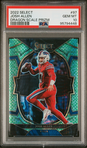 2022 Select Josh Allen Dragon Scale Prizm PSA 10