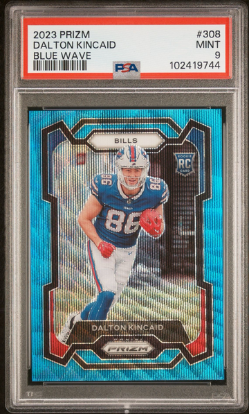2023 Prizm Dalton Kincaid Blue Wave Prizm /199 PSA 9