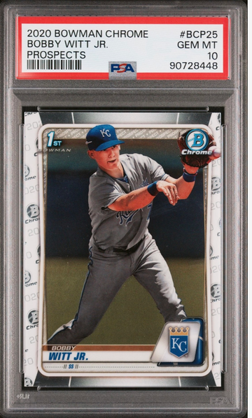 Bobby Witt Jr 2020 Bowman Chrome Prospects #BCP25 1st Royals RC Rookie PSA 10