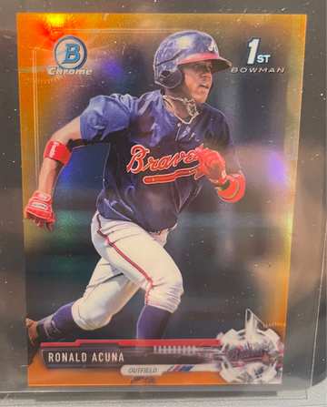 2017 Bowman Chrome MINI Ronald Acuna Orange /25