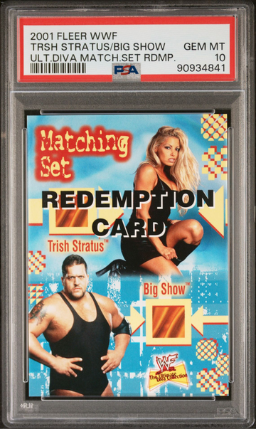 2001 Fleer WWE WWF Ultimate Matching Set Redemption Card Trish Stratus PSA 10