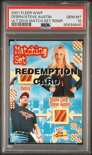 2001 Fleer WWE WWF Ultimate Matching Set Redemption Card Debra Stone Cold PSA 10